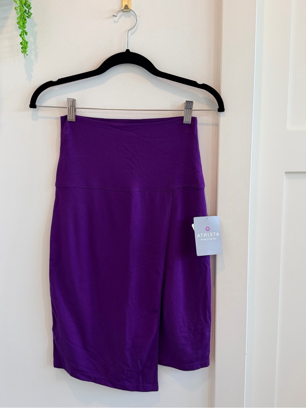 Athleta Seaside Fold Deep Purple Performance Pencil Skirt